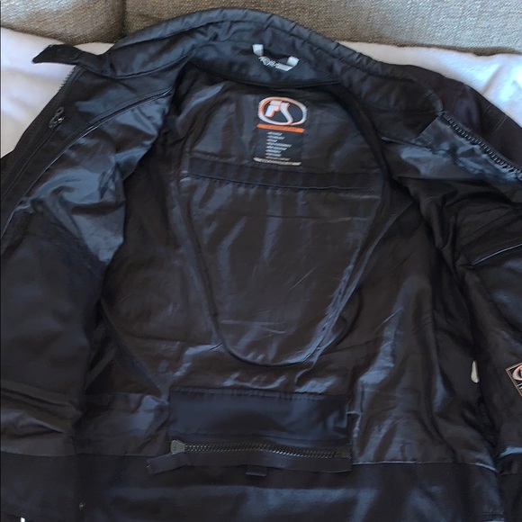 Gently Loved Men's Black Motorcycle Jacket..** Missing Washable Inner Liner** - Picture 4 of 16